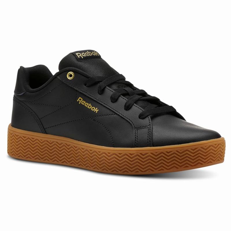 Tenisi Reebok Royal Complete Clean Dama Negrii/Aurii Metal Romania VE5405BT